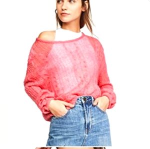 Free people angel sweater in bubblegum